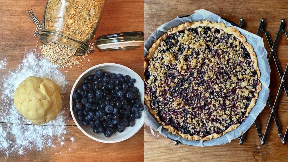 Heidelbeerkuchen mit Streusel