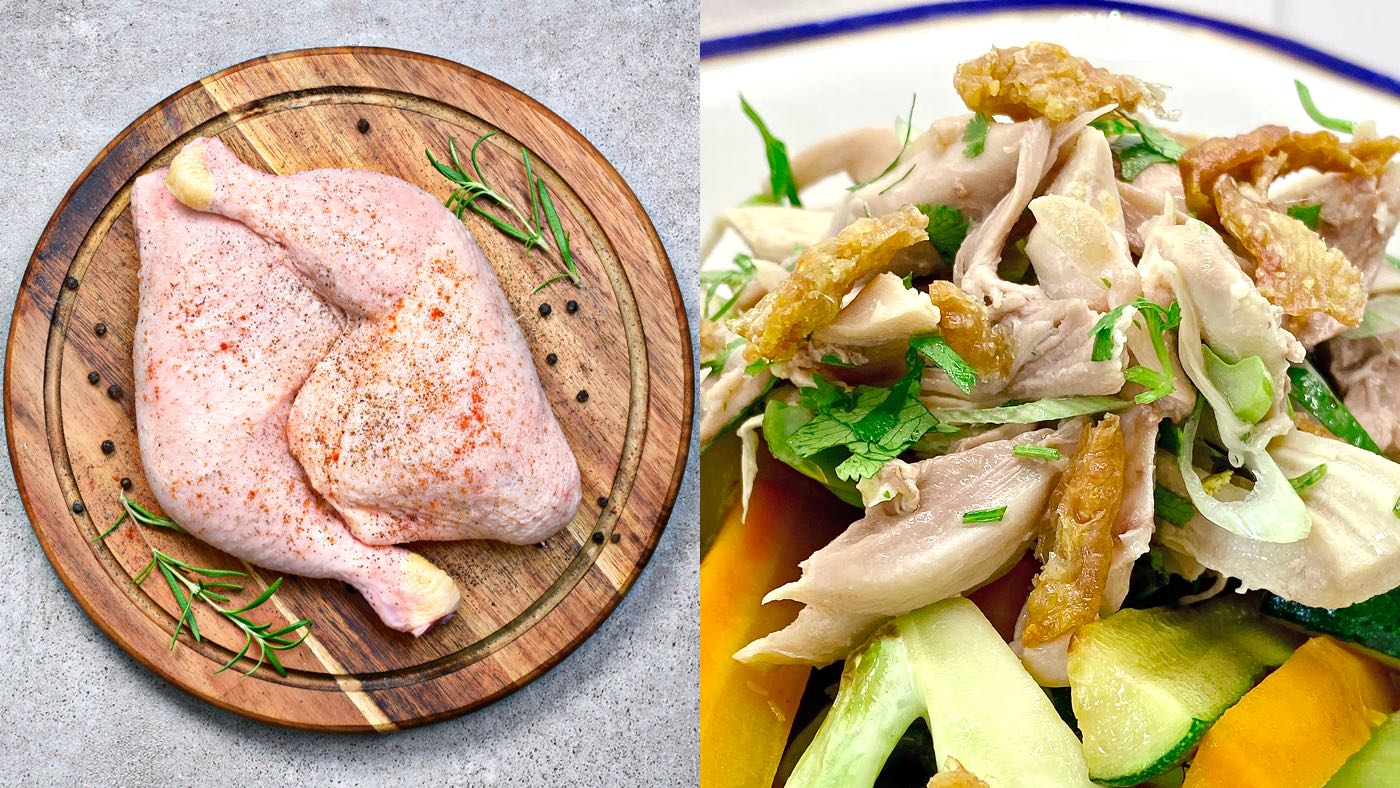 Pouletsalat mit Gemüse