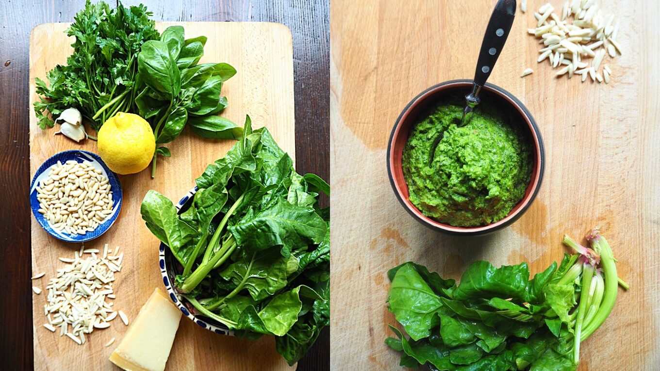 Kräuterpesto mit Spinat Kräuterpesto mit Spinat