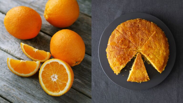 Orangen und Kuchen