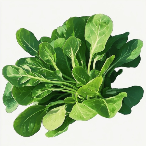 Frische grüne Blätter von Feldsalat