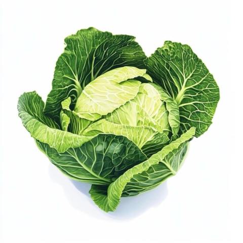 Frischer grüner Kohl auf weißem Hintergrund