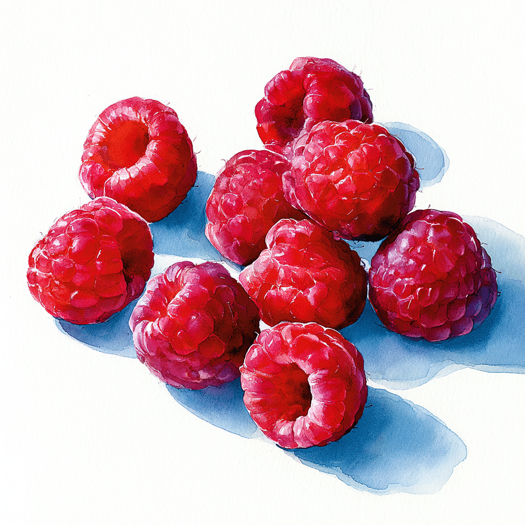 Frische Himbeeren auf weißem Hintergrund